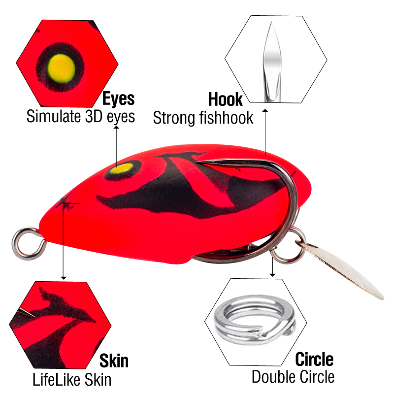 1 Mồi Câu Cá Giả Hình Ếch Nhảy Múa Mềm Mini 9 Màu 4cm / 6g