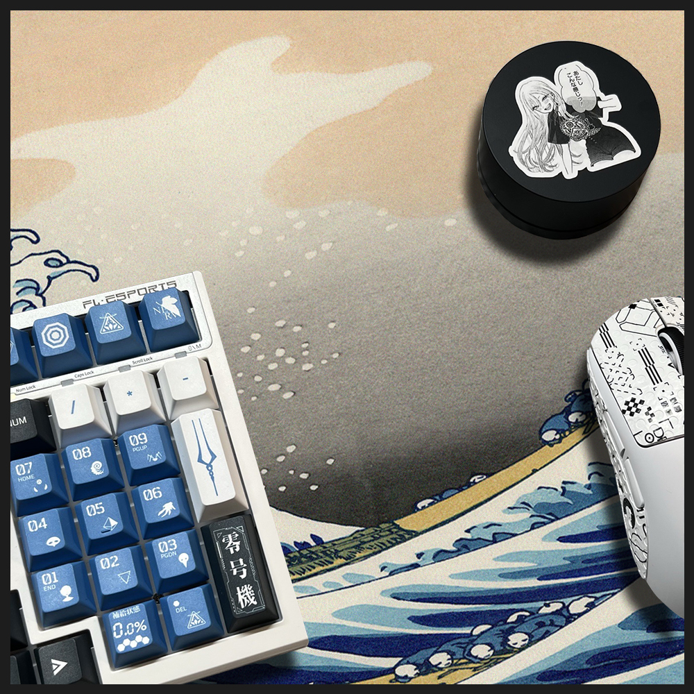 Tấm Lót Chuột Và Bàn Phím Cỡ Lớn Bằng Cao Su Tự Nhiên Dày Dặn In Hình One Piece