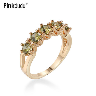 Nhẫn Đính Đá Zircon Màu Xanh Lá Cây Thời Trang Phổ Biến Dành Cho Bạn Nữ PD1109