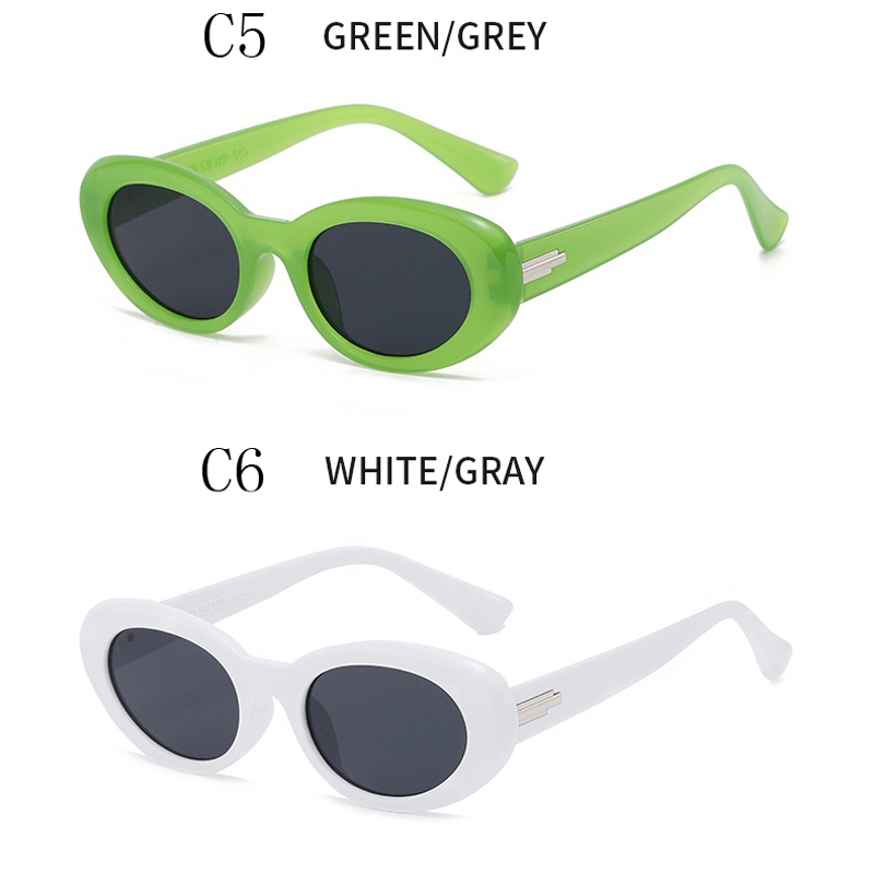 Kính Mát Gọng Oval Nhỏ Y2K Phong Cách Vintage Thời Trang Cho Nam Nữ