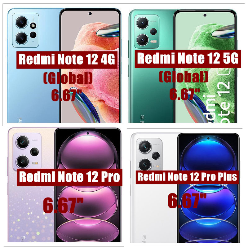Ốp Điện Thoại Silicone Dẻo Viền Vuông Màu Kẹo Cho Xiaomi Redmi Note 12 Pro Plus 12Pro + 12Pro Note12 Note12Pro 5G