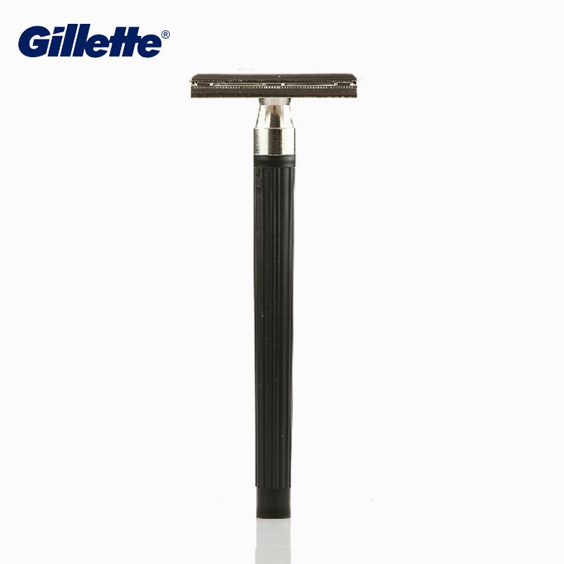 GILLETTE Lưỡi Dao Cạo Râu Thẳng Bằng Thép Không Gỉ Màu Xanh Lam Siêu Bền Chính Hãng An Toàn Cho Nam