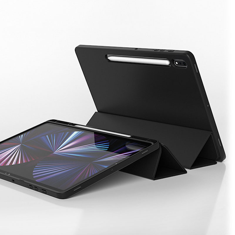Bao Nắp Gập Chất Giả Da Cho Máy Tính Bảng Samsung Galaxy Tab S8 S7 Plus