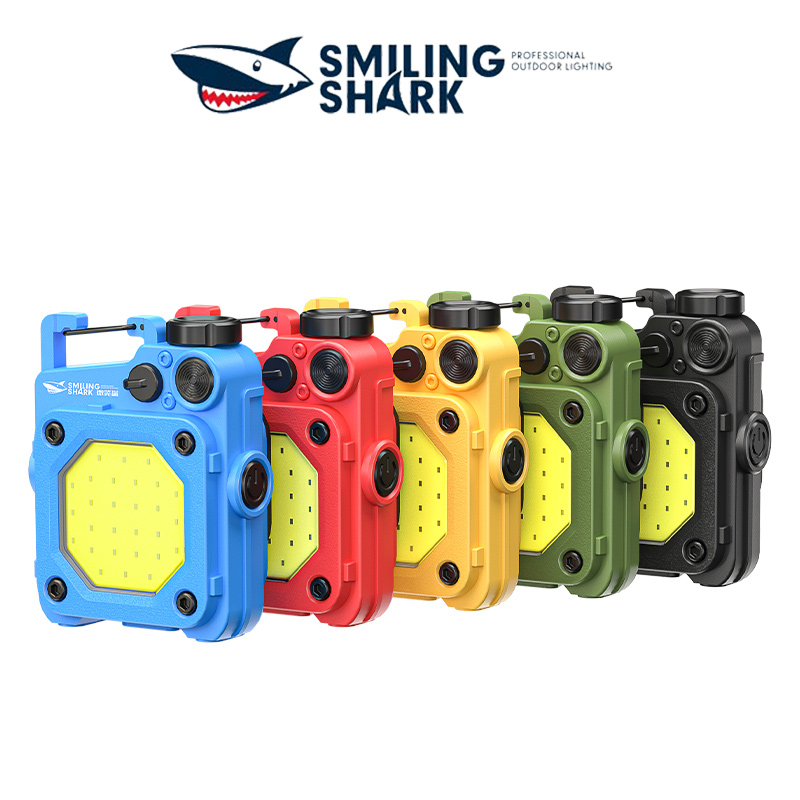 Smiling Shark Đèn COB Mini Hình Cá Mập Đa Năng Sạc USB Kèm Móc Treo Chìa Khóa Tiện Dụng