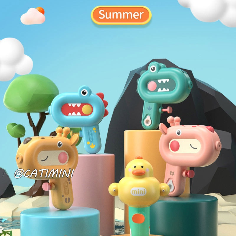 CATIMINI Đồ Chơi Vòi Phun Nước Hai Đầu Hình Khủng Long / Gà / Vịt Hoạt Hình Nhỏ Nhắn Cho Bé Chơi Ngoài Trời