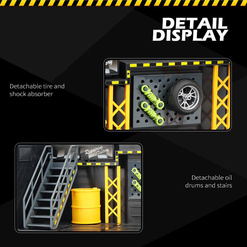 Mô Hình Cửa Hàng Bảo Trì Diorama Bằng Hợp Kim Có Đèn LED Tỉ Lệ 1 / 24