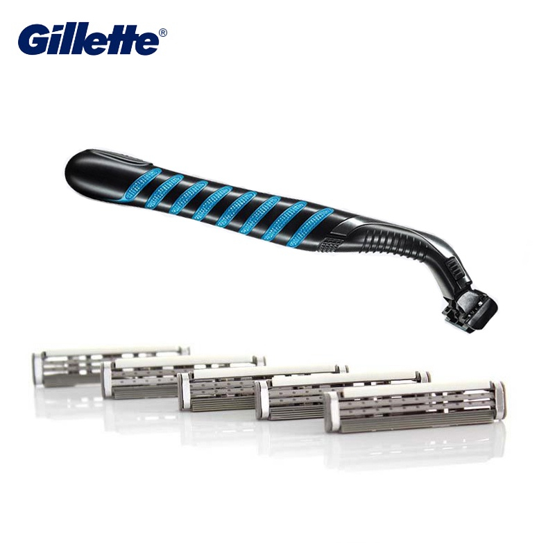 GILLETTE Lưỡi Dao Cạo Râu 3 Lớp Siêu Mỏng An Toàn Cho Nam