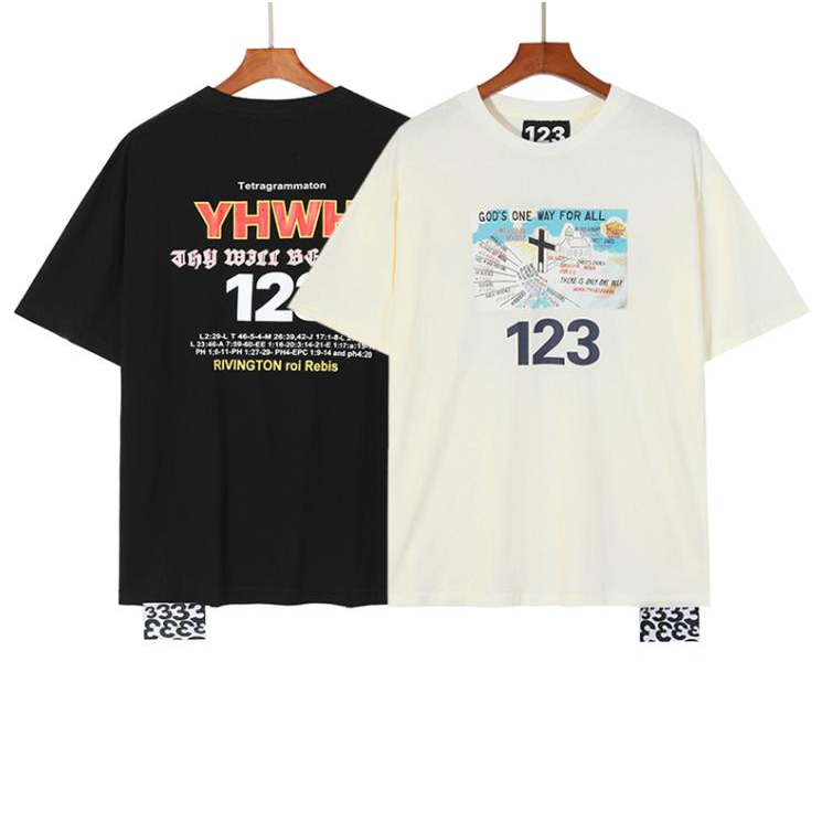 Áo Thun Cotton Ngắn Tay Cổ Tròn In Chữ Tiếng Anh Và Số Thời Trang Cho Nam Và Nữ