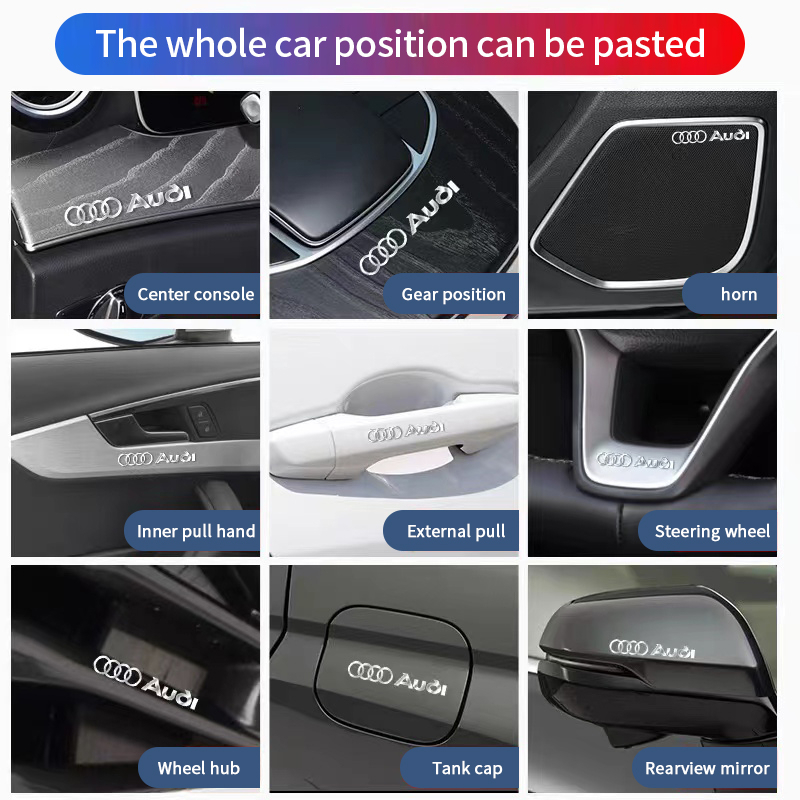 Bc 4,5 cm logo xe hơi 3d nhãn dán kim loại nội thất xe vô lăng điều khiển trung tâm bảng điều khiển xe decal dán xe kim loại cá nhân hóa cao cấp