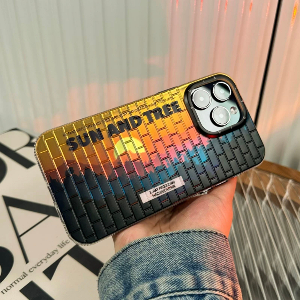 Ốp Điện Thoại Acrylic Cứng / Mặt Trời / Cây Cối Cho compatible for iPhone 11 12 13 14 pro max
