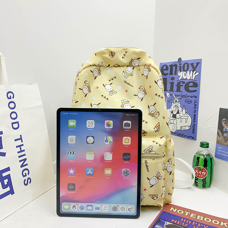 Balo Đi Học Cỡ Lớn In Hình Chú Chó Pochacco Pacha Dành Cho Nữ