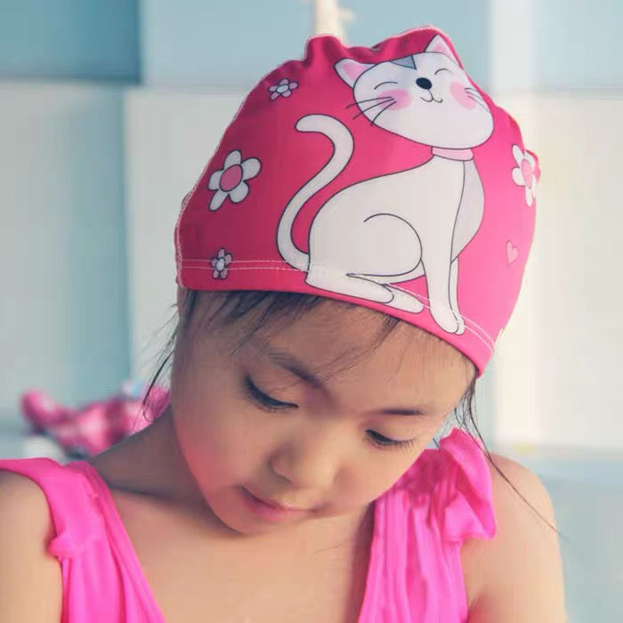 Mũ Bơi Che Tai Nhanh Khô In Hoạt Hình Đáng Yêu Dành Cho Trẻ