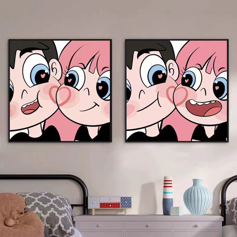Vinci tranh tô màu theo số hoa Cặp đôi，khung ảnh 30x30,40×40，DIY，Quà tặng Ngày Valentine，Gửi Bức tranh trang trí của bạn gái