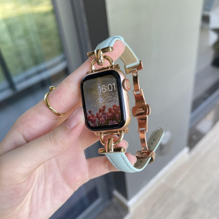 Dây Đeo Bằng Da Dành Cho iWatch 45mm 41mm 44mm 42mm 49mm iWatch 8 7 6 SE 5