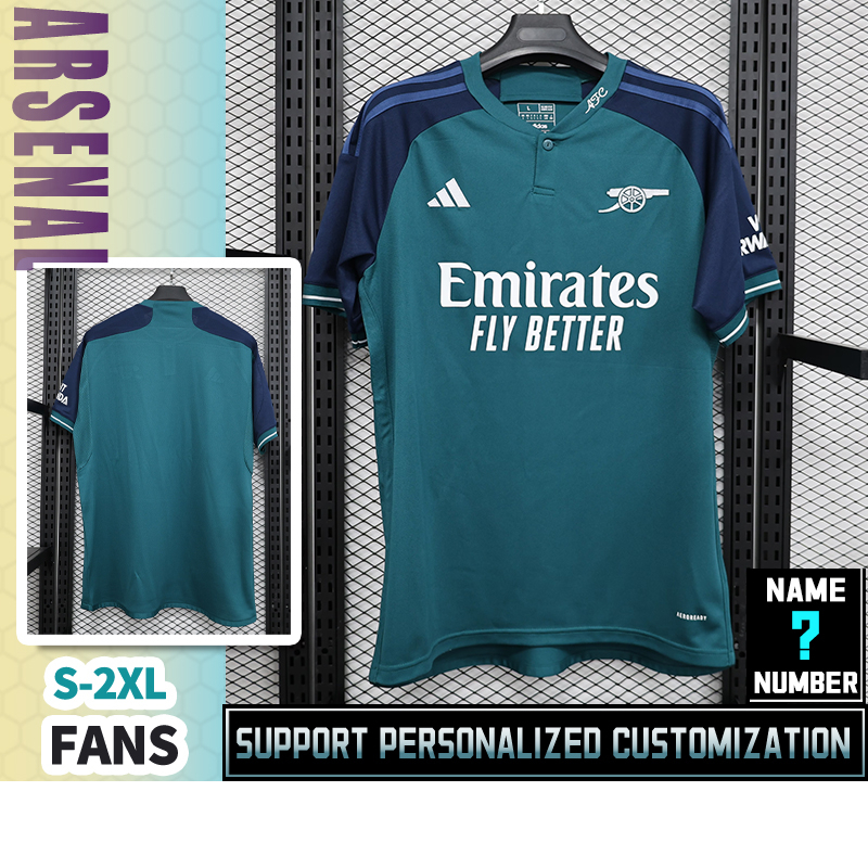 Áo Thun Bóng Đá Sân Khách Arsenal 23-24 Size S-2XL