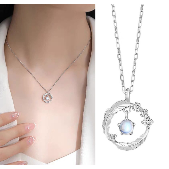 Vòng cổ Bạc Mặt Hình Lông Vũ Thanh Lịch Không Rỉ Sét Làm Quà Tặng Sinh Nhật Cho Bạn Gái