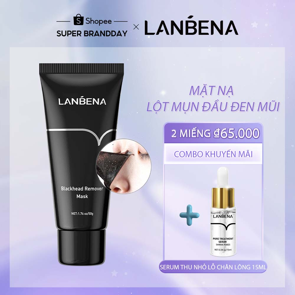 Mặt nạ lột mụn đầu đen than tre Lanbena 50g