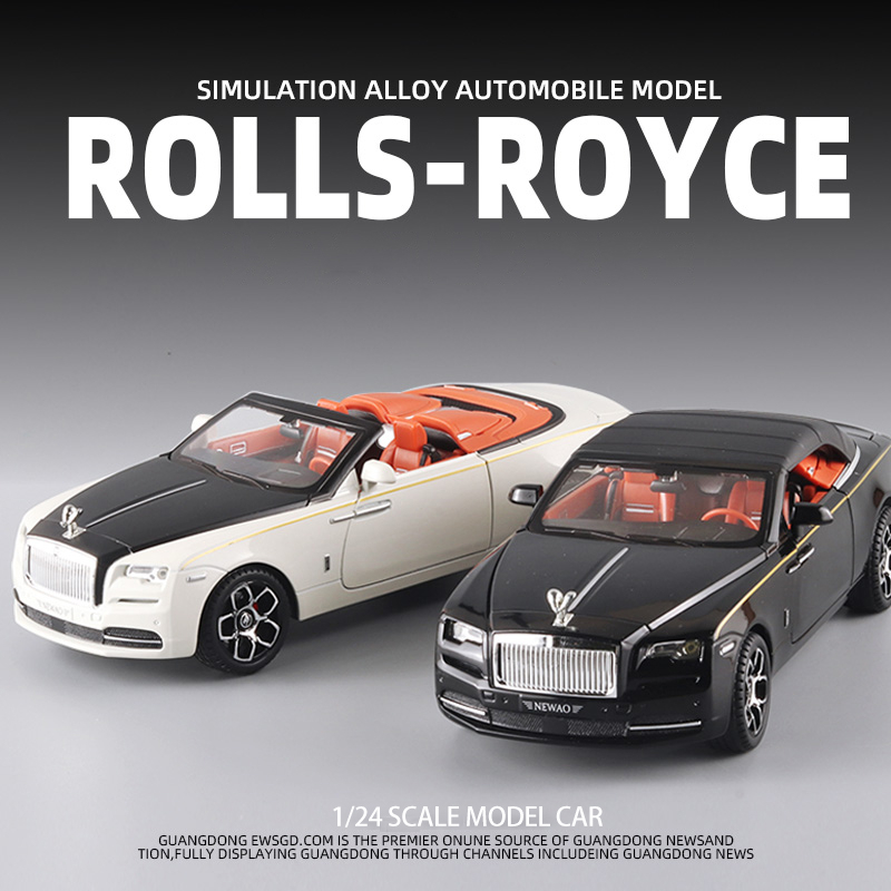 Mô Hình Xe Hơi Đồ Chơi Diecast 1: 24 Roll Royce Dawn Có Đèn Và Nhạc
