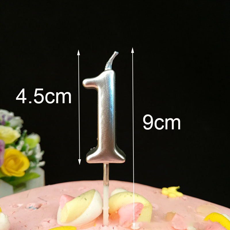 Nến Sinh Nhật Hình Số Từ 0-9 Màu Đen