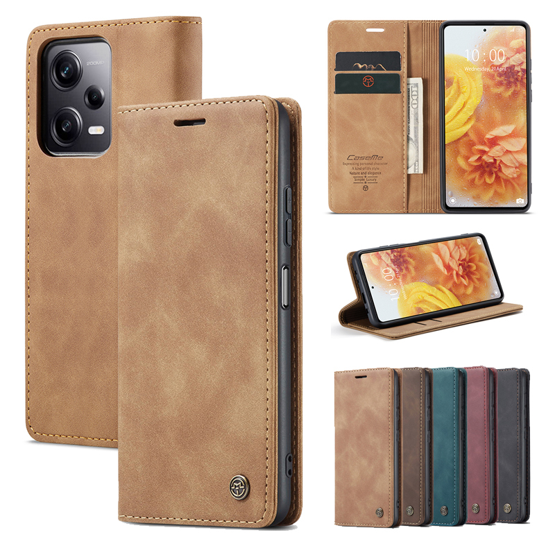 Bao Da Điện Thoại Nắp Lật Từ Tính Mềm Mại Cho Redmi Note 12 11 11s 10 9S Pro Max Vỏ