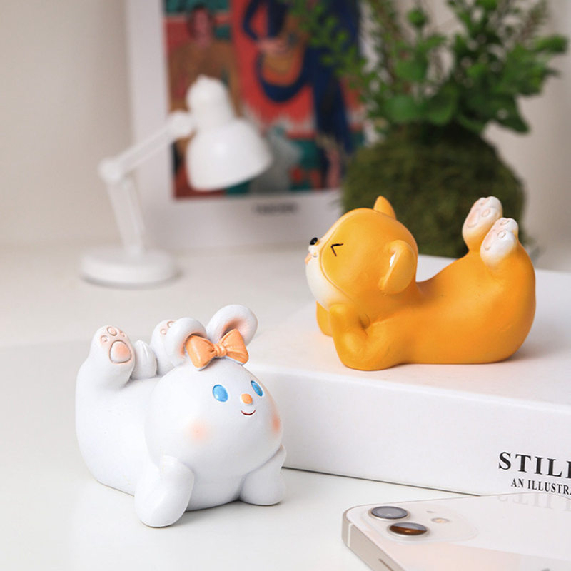 Giá Đỡ Điện Thoại Di Động Hình Gấu Trúc Dễ Thương Bằng Nhựa Resin Để Bàn Trang Trí Văn Phòng
