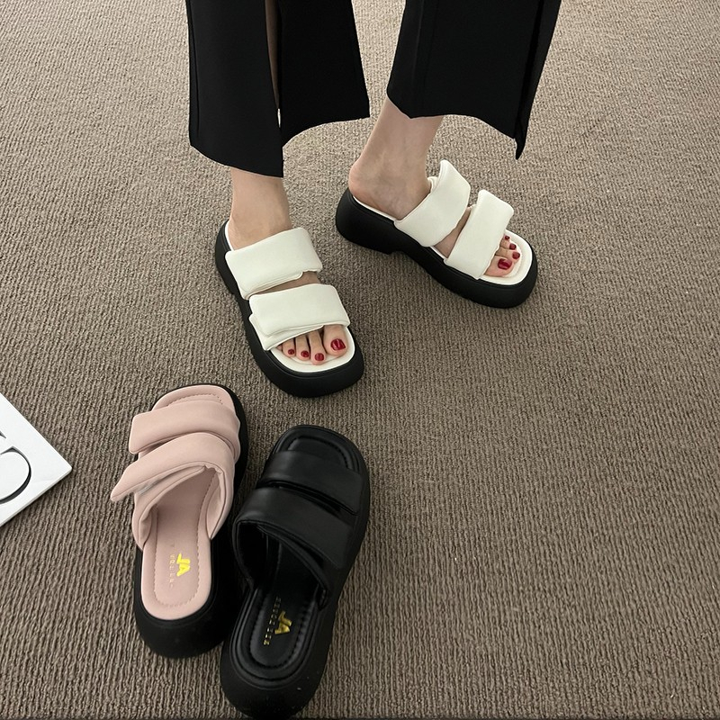 Giày Sandal Đế Dày Phong Cách Hàn Quốc Dành Cho Nữ