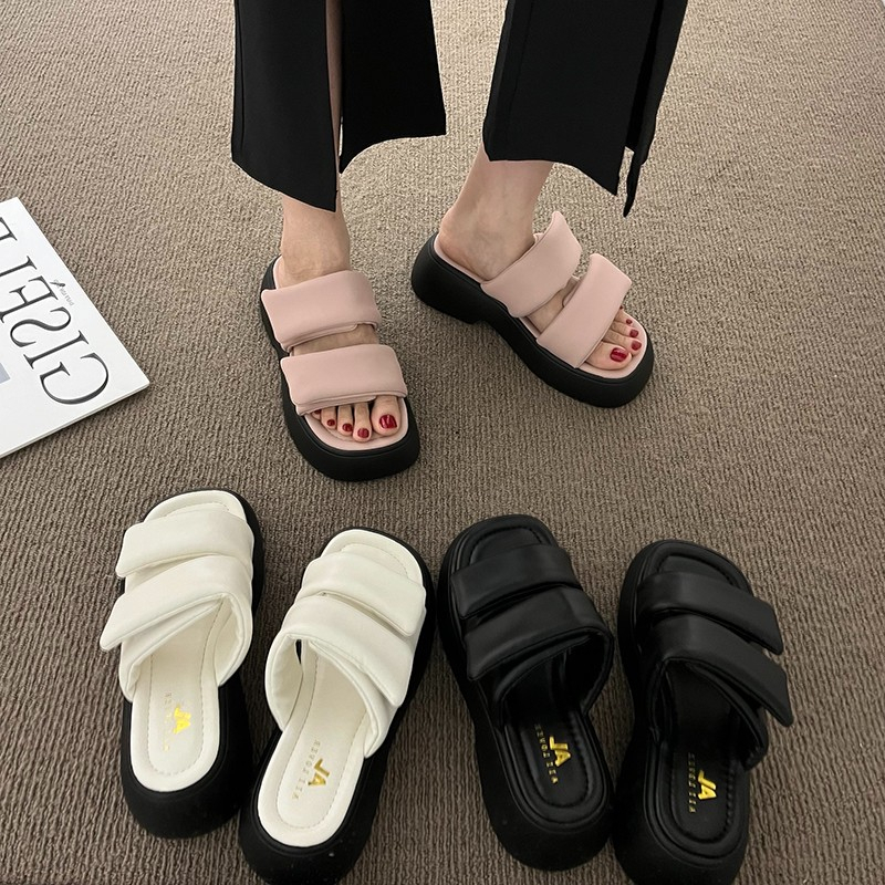 Giày Sandal Đế Dày Phong Cách Hàn Quốc Dành Cho Nữ