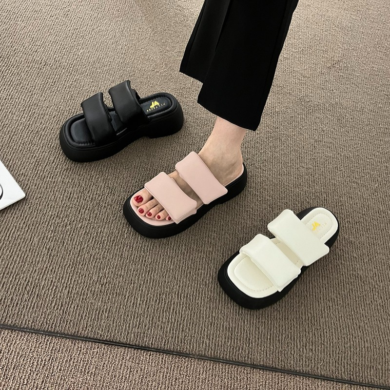 Giày Sandal Đế Dày Phong Cách Hàn Quốc Dành Cho Nữ