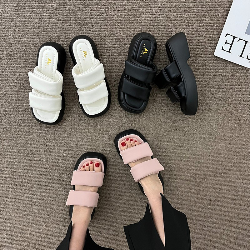 Giày Sandal Đế Dày Phong Cách Hàn Quốc Dành Cho Nữ