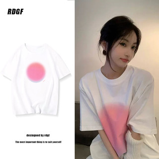 Áo Thun Cotton Tay Ngắn Dáng Rộng In Họa Tiết Thời Trang Mùa Hè Cho Nữ