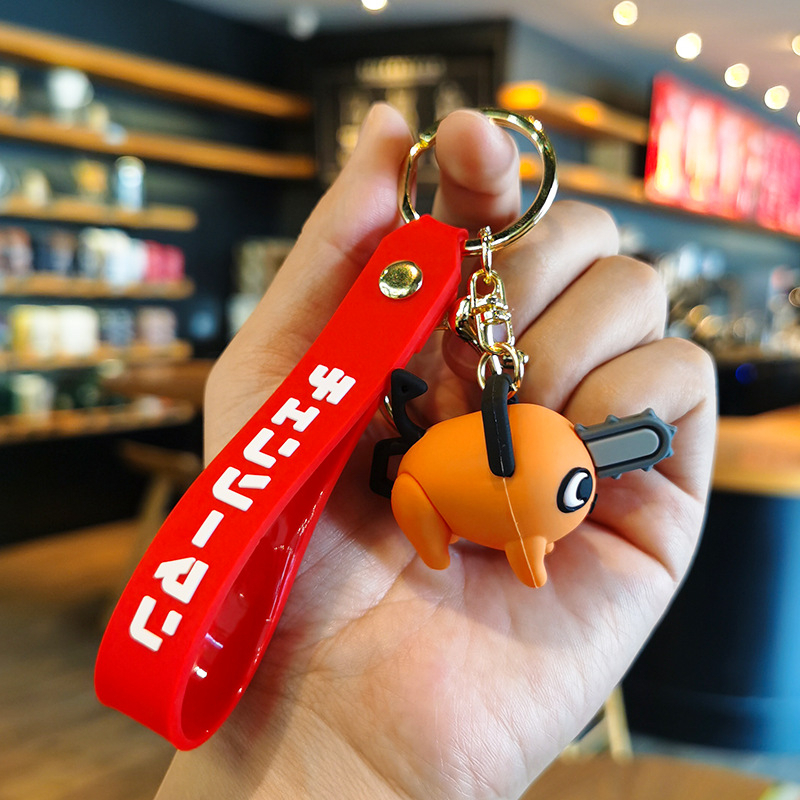 Coffeejoy Móc Khóa Xe Hơi Búp Bê Pochita Ba Chiều Sáng Tạo Mặt Dây Chuyền Ba Chiều Cô Gái Chó Pochita