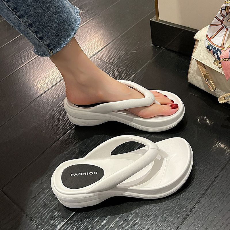 Dép Đế Dày 5cm Chống Trượt Phong Cách Hàn Quốc Cho Nữ