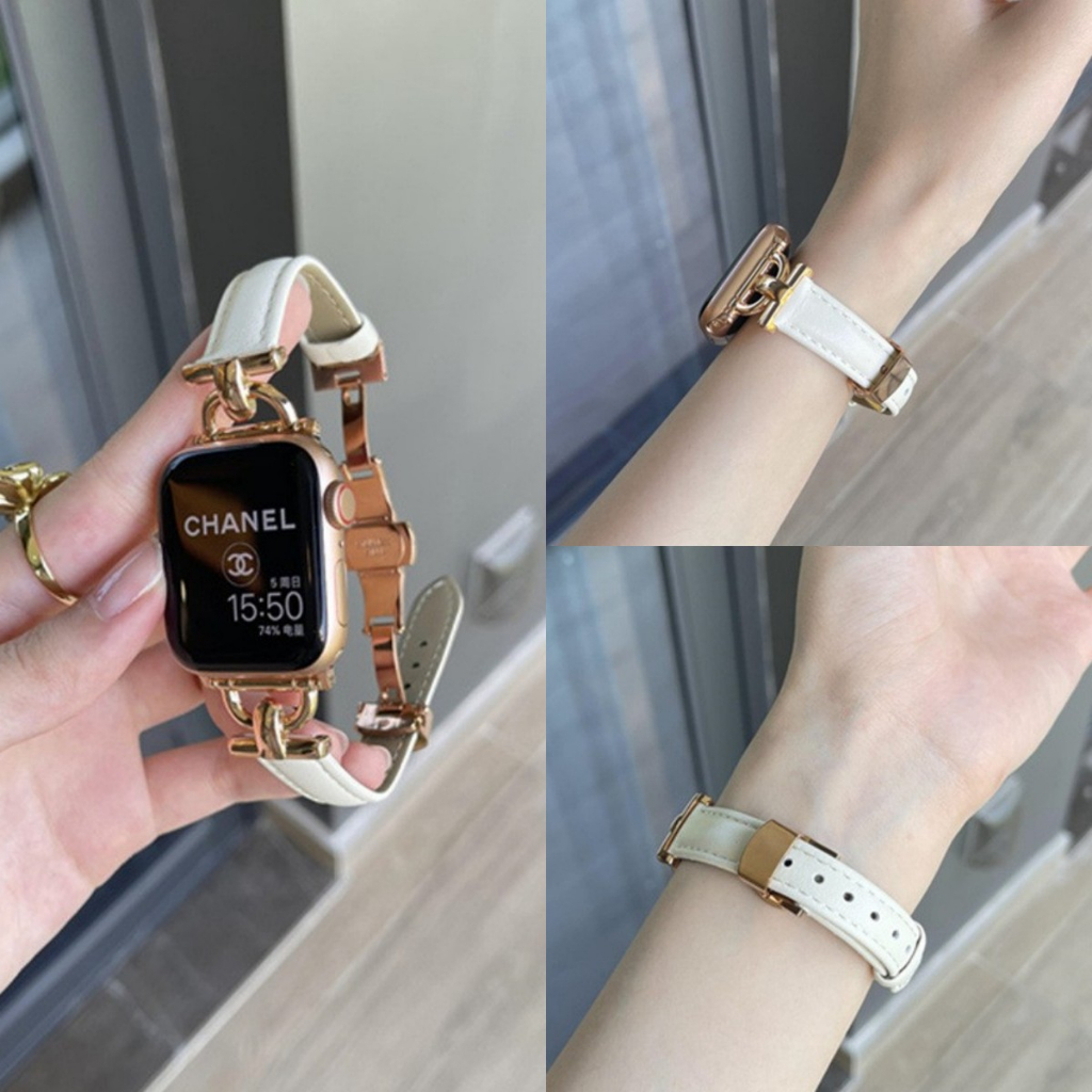 Dây Đeo Bằng Da Dành Cho iWatch 45mm 41mm 44mm 42mm 49mm iWatch 8 7 6 SE 5