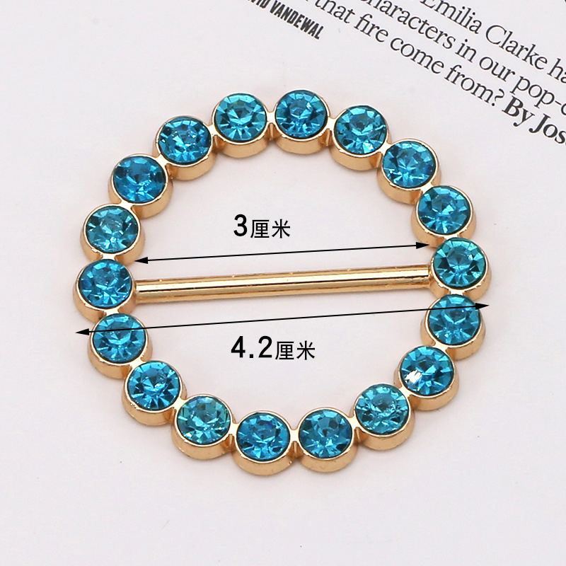 1 Nút Thắt Lưng Hình Tròn / Trái Tim Đính Đá / Ngọc Trai Đa Năng Trang Trí Áo Sơ Mi / Khăn Choàng / Thắ