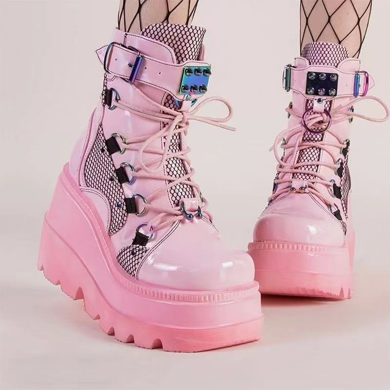 giày búp bê nữ giày đế cao boot nữ  bốt nữ giày boot nữ giày nữ Cộng với kích thước giày phụ nữ 35 kích thước - 43 kích thước gothic gót hiệp sĩ giày punk phong nữ giày đế dày ống giày cosplay giày loli