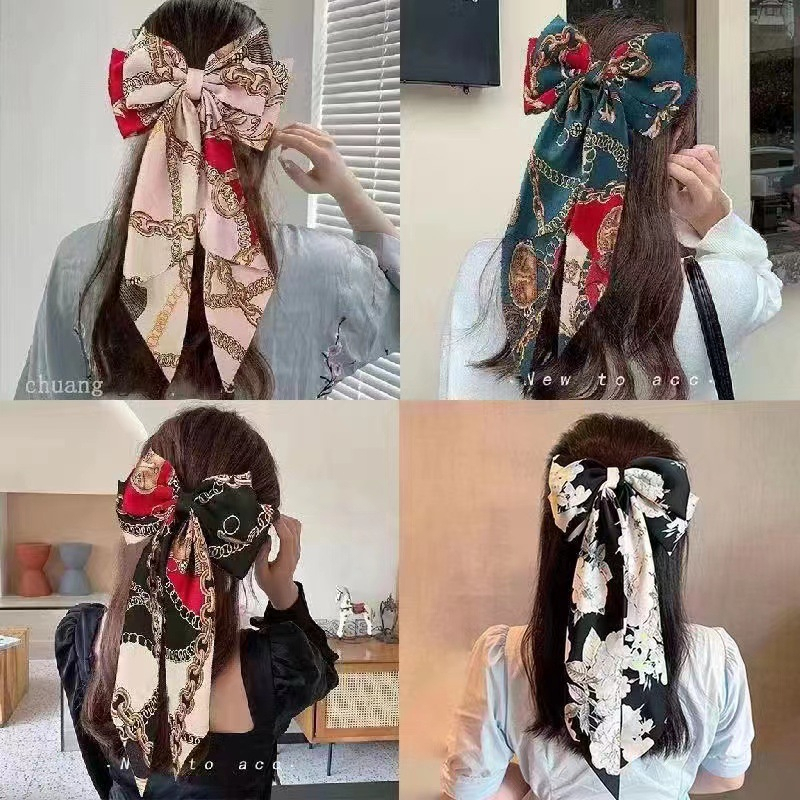 1 Kẹp Tóc Nơ Dài Thời Trang Cho Nữ