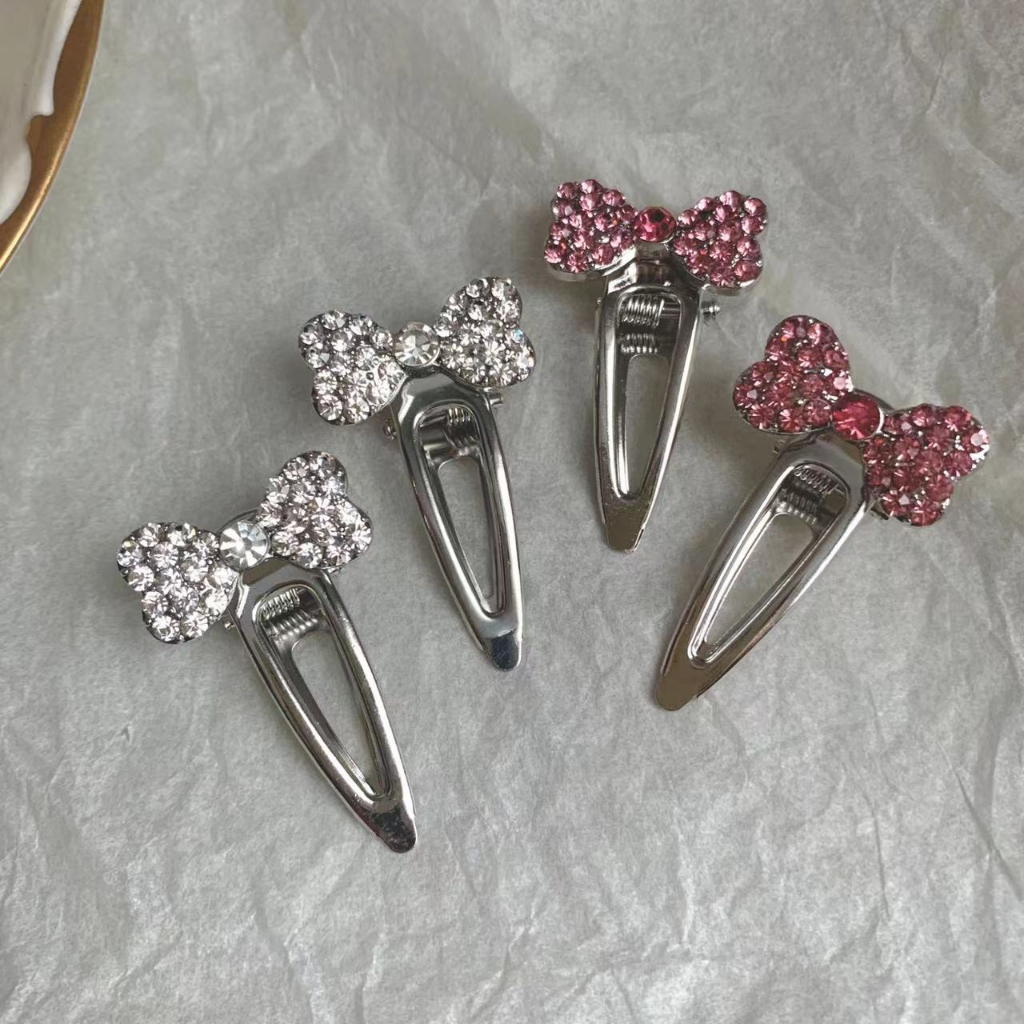 [Đẹp Magpie] Kẹp Tóc Mái Mỏ Vịt mini Màu Hồng ~ Kim Loại Khí Chất Mùa Hè Cho Nữ Đầu Tiên Nhỏ