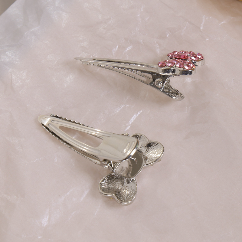 [Đẹp Magpie] Kẹp Tóc Mái Mỏ Vịt mini Màu Hồng ~ Kim Loại Khí Chất Mùa Hè Cho Nữ Đầu Tiên Nhỏ