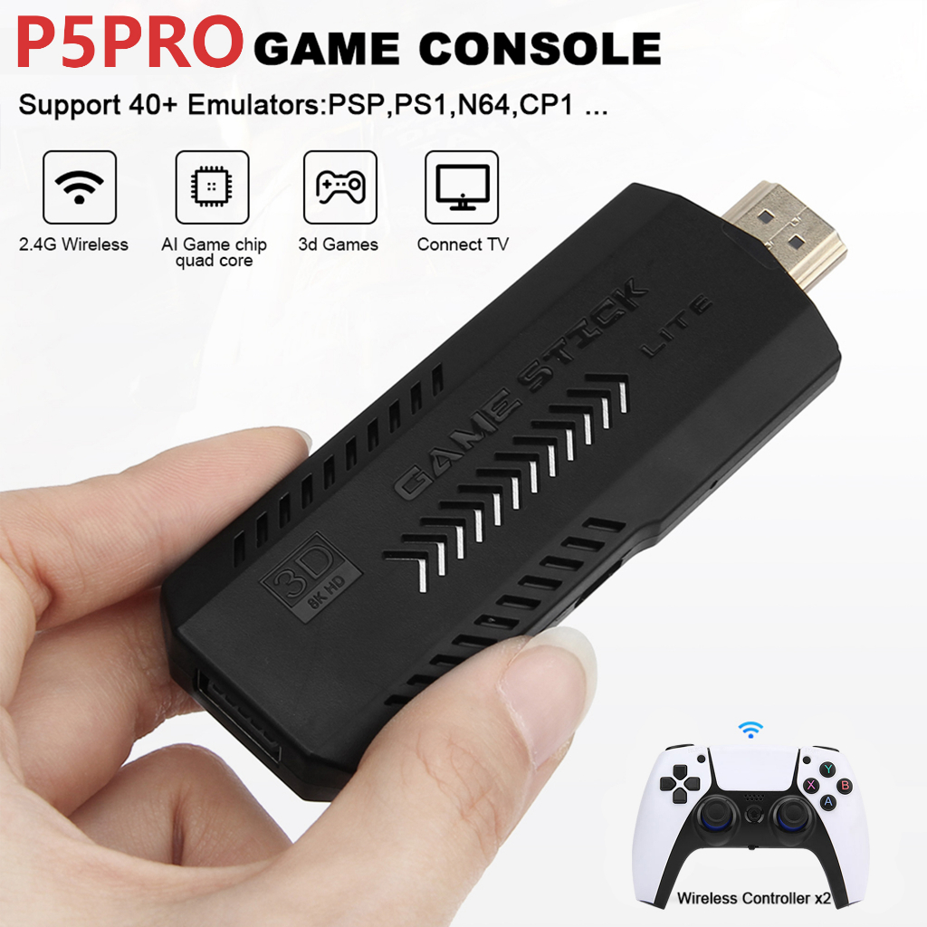 Tay Cầm Chơi Game Không Dây 2023 New 4K HD GT65 GD10 X2PLUS 128GB 2.4G S905X CPU Cho PSP / PS1 / MAME / FC