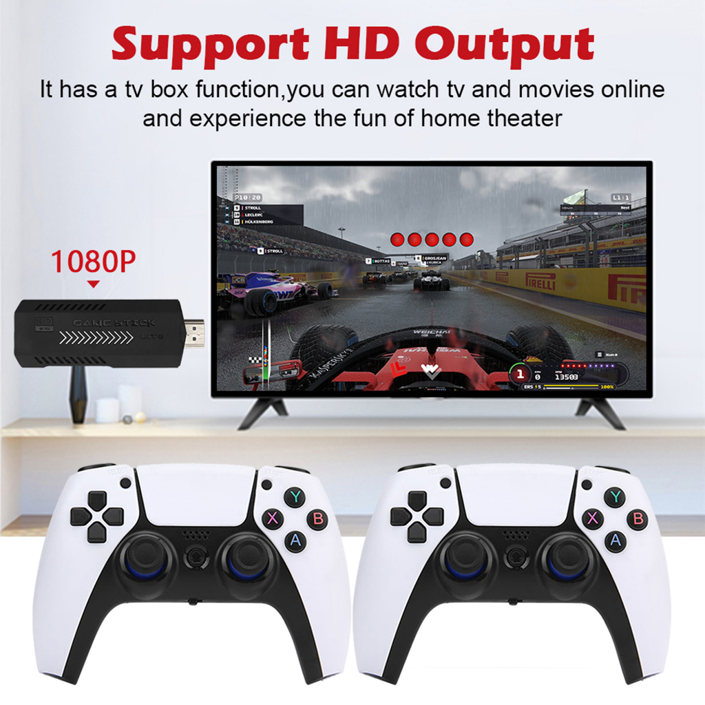 Tay Cầm Chơi Game Không Dây 2023 New 4K HD GT65 GD10 X2PLUS 128GB 2.4G S905X CPU Cho PSP / PS1 / MAME / FC