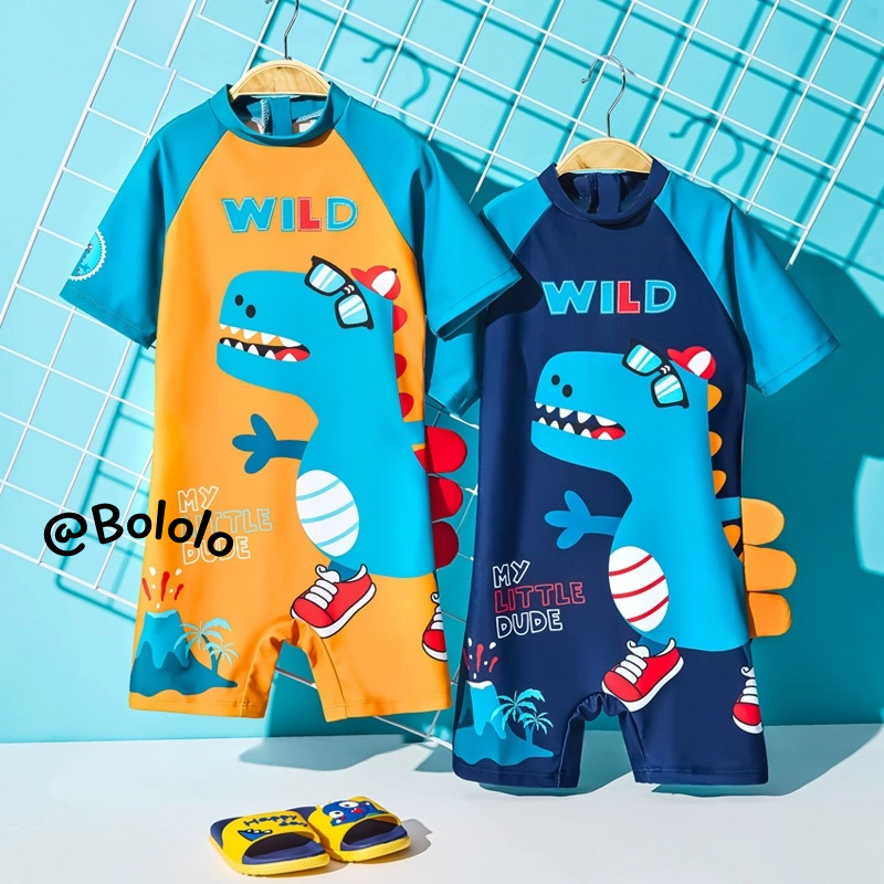 Bololo Bộ Đồ Bơi Một Mảnh Chống Nắng Nhanh Khô In Họa Tiết Dễ Thương Cho Bé Trai