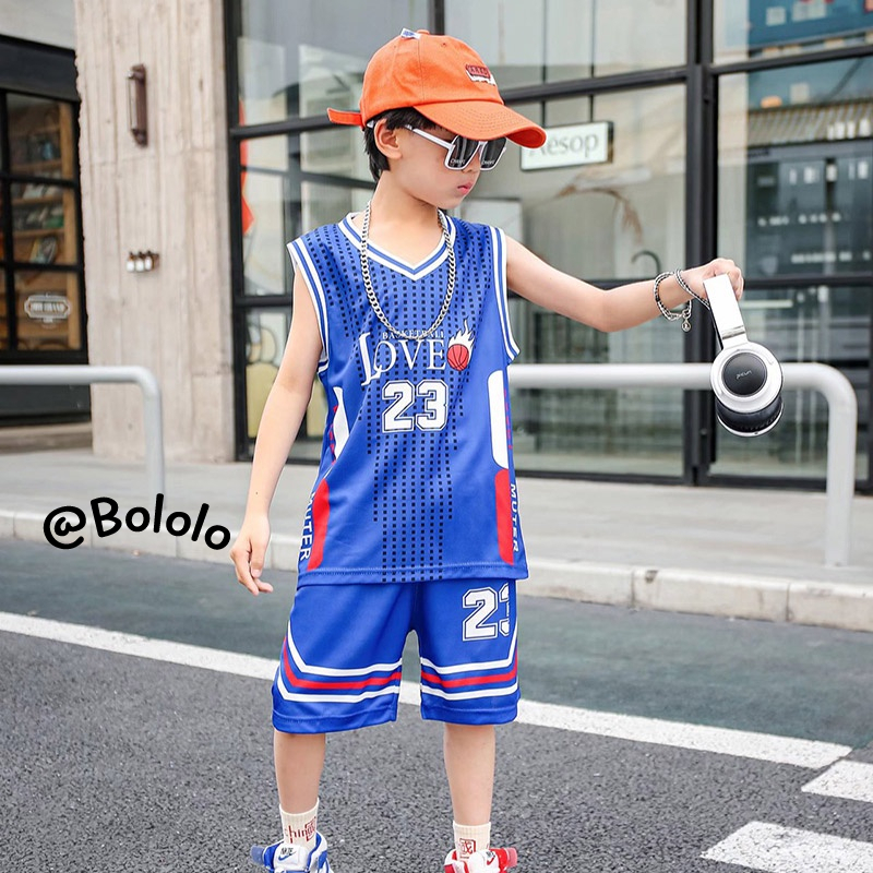 Bololo Bộ Đồ Thể Thao Bóng Rổ Thiết Kế Dễ Thương Cho Bé