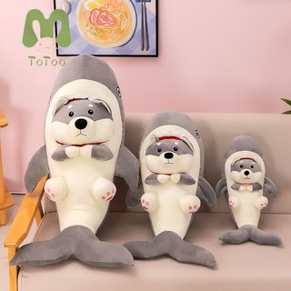 Totoo thú nhồi bông hình cá mập / chó husky dễ thương