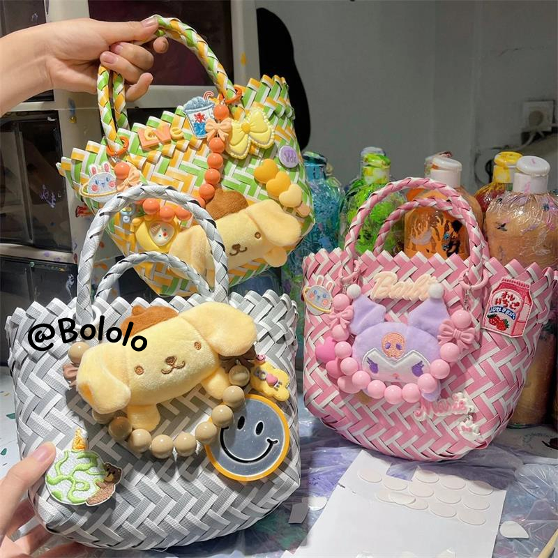 Bololo Túi Xách Đan Lát Thiết Kế Dễ Thương Dành Cho Nữ