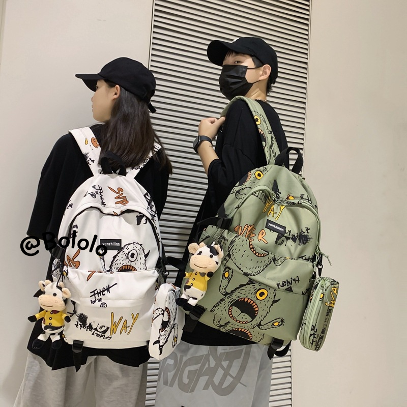 Bololo Ba Lô Du Lịch Sức Chứa Lớn In Họa Tiết graffiti Đường Phố Hàn Quốc