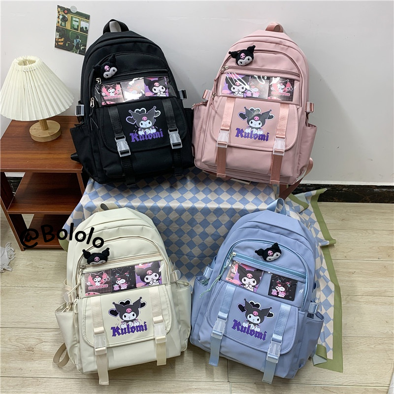 Bololo Ba Lô Đi Học Sức Chứa Lớn In Họa Tiết Hoạt Hình Phong Cách Hàn Quốc