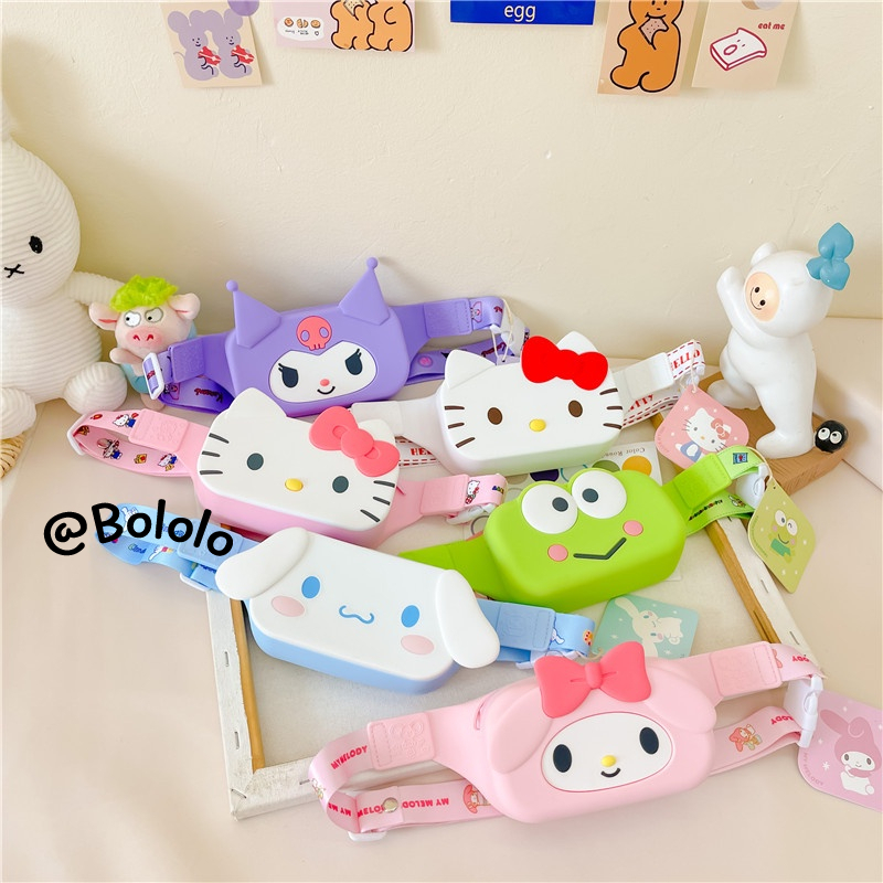 Bololo Túi Đeo Chéo Ngực Bằng Silicon Họa Tiết Hoạt Hình Dễ Thương Cho Bé