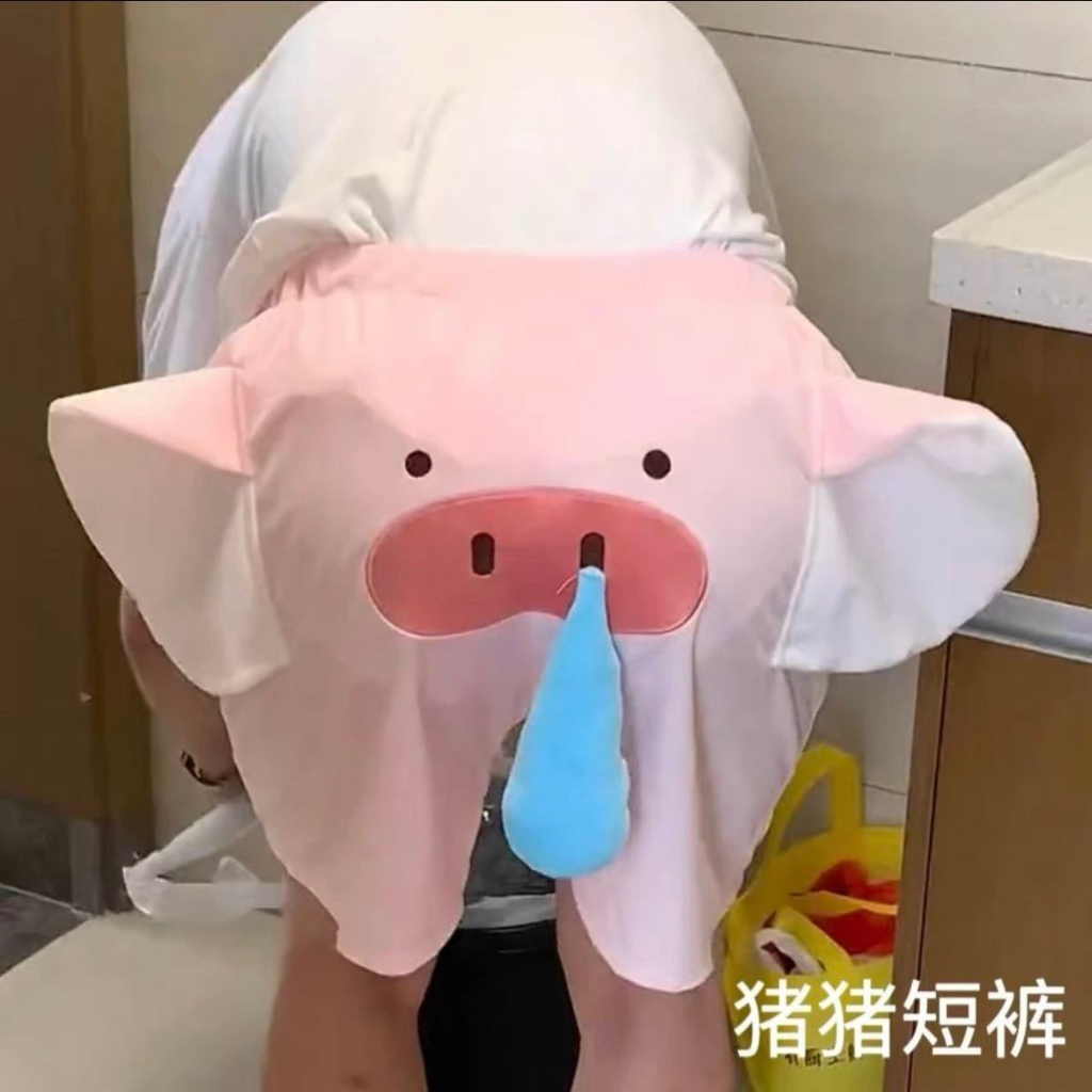 Quần Short Ngủ In Hình Chú Voi Dumbo Dễ Thương Cho Cặp Đôi