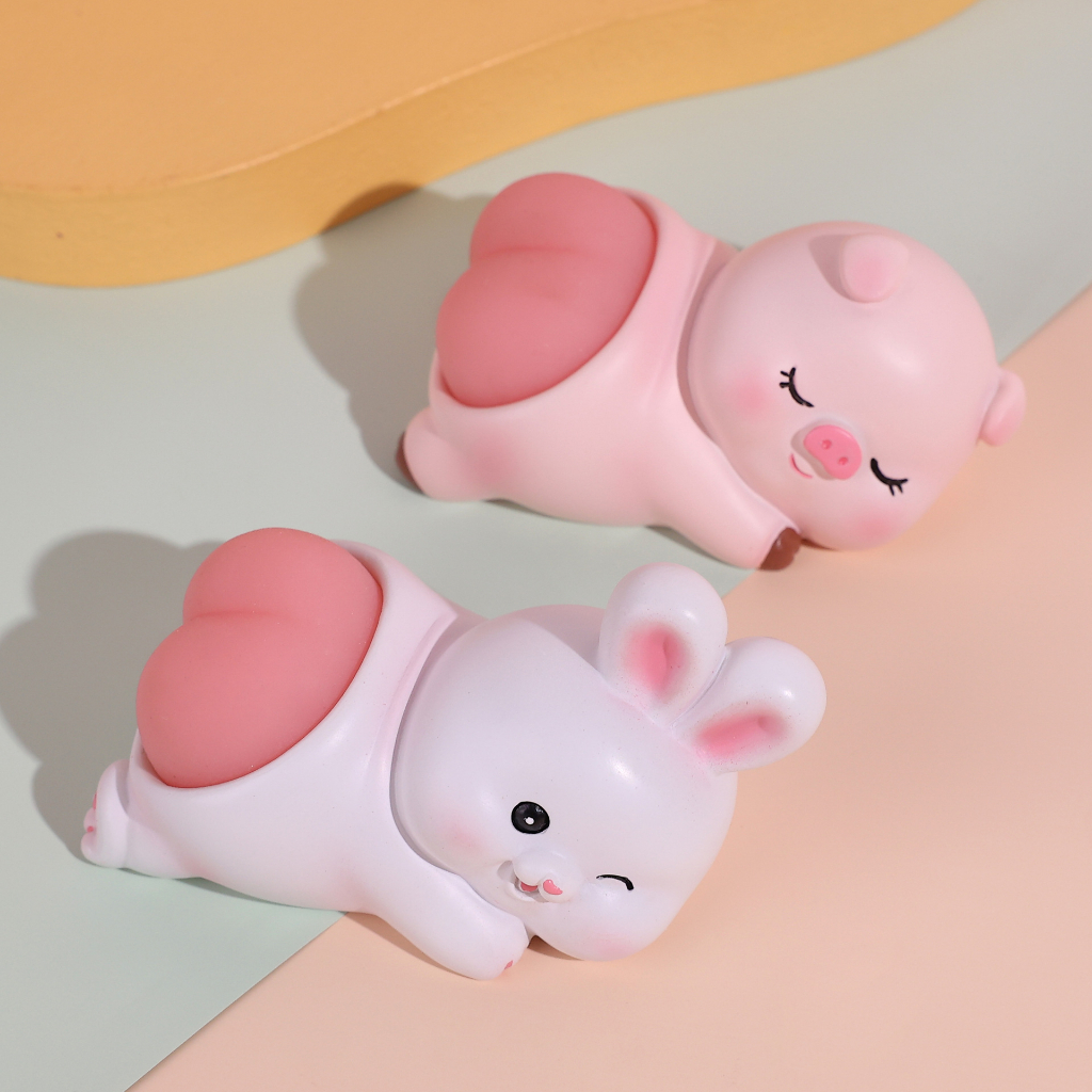 ● Đồ chơi gấu thỏ cún heo mông silicon mềm xả stress xinh xắn