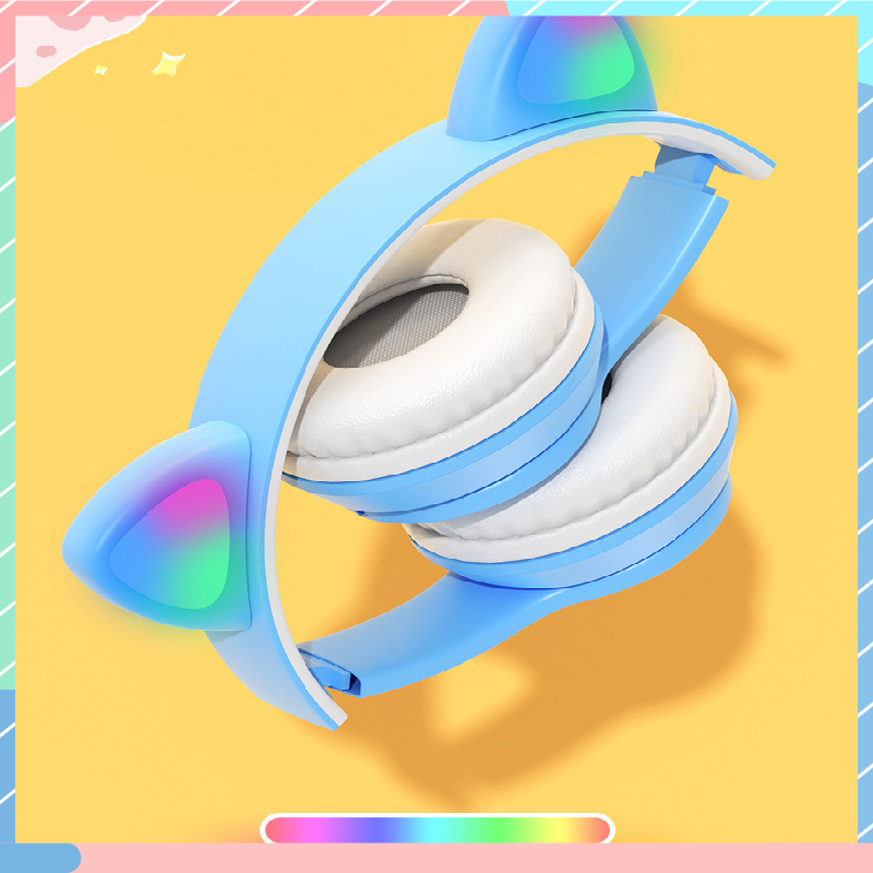 Tai Nghe Bluetooth Hình Tai Mèo Cho IOS / Android / PC